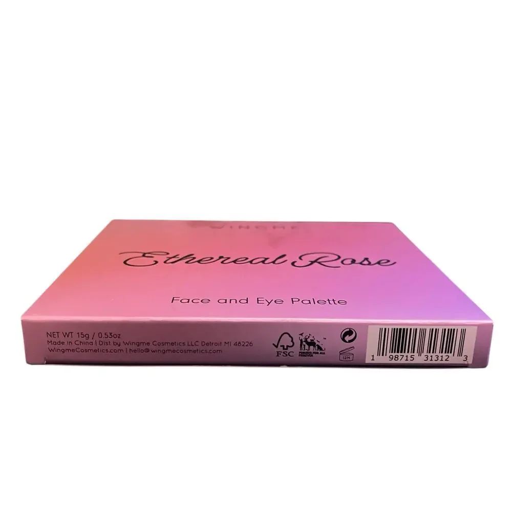 Wingme Ethereal Rose Face Eye Palette 6 Pan Blush Bronzer Highlighter